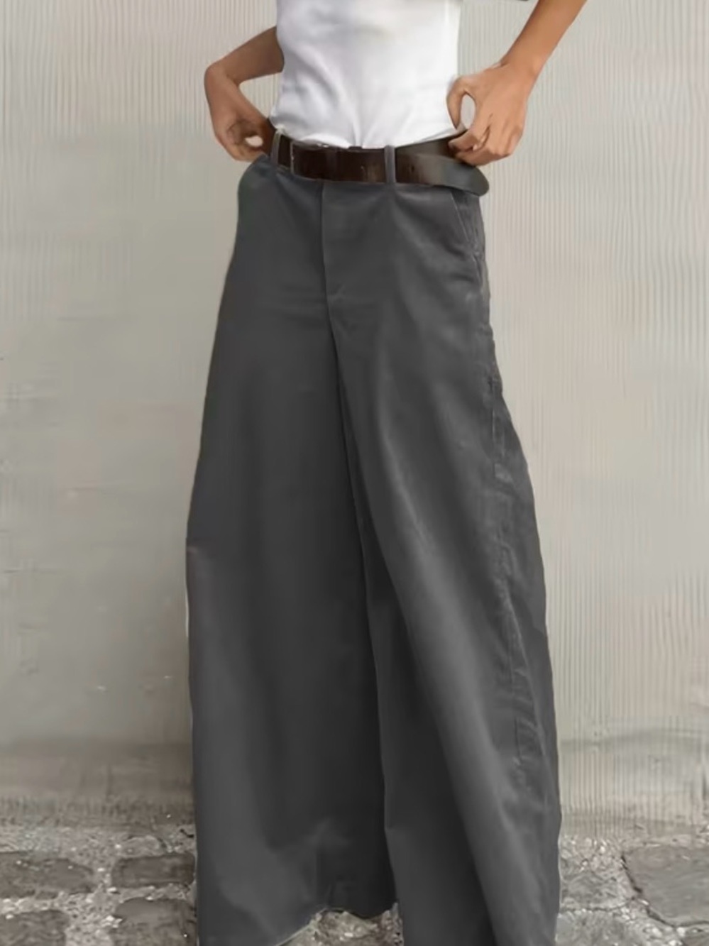 Wide Leg trouser  in Dark Gray